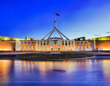 Canberra Australie Nuit Lumières